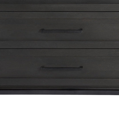 36" Black And White Solid Wood Three Drawer Dresser HomeRoots