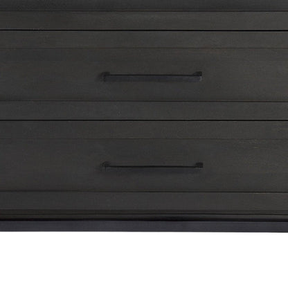 36" Black And White Solid Wood Three Drawer Dresser HomeRoots