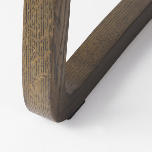 34" Gray and Brown Fabric Lounge Chair HomeRoots