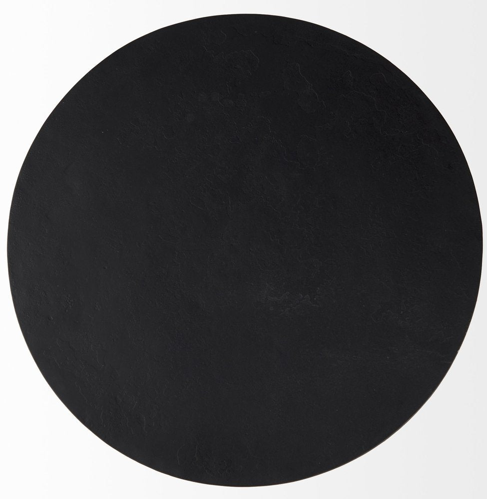 20" Black Iron Round End Table HomeRoots