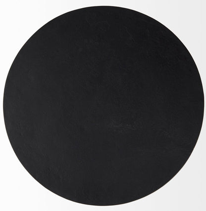 20" Black Iron Round End Table HomeRoots