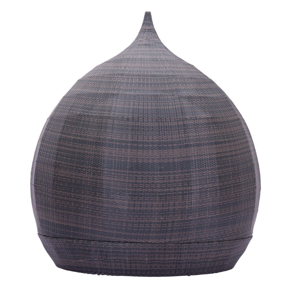 Teardrop Shaped Brown and Beige Daybed — view 5