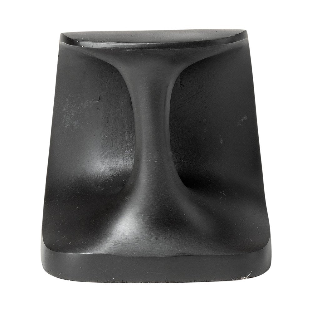 Set of Two 6" Black Metal Decorative Bookends HomeRoots