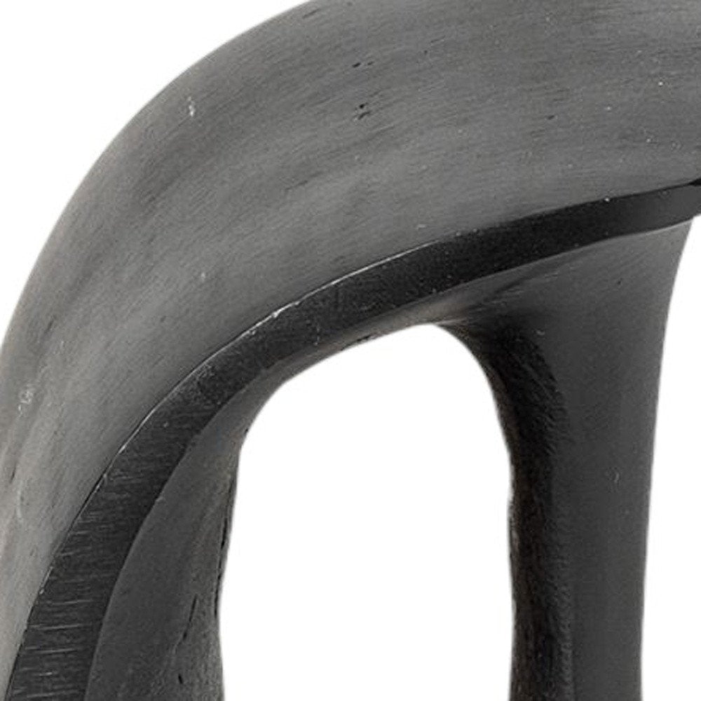 Set of Two 6" Black Metal Decorative Bookends HomeRoots