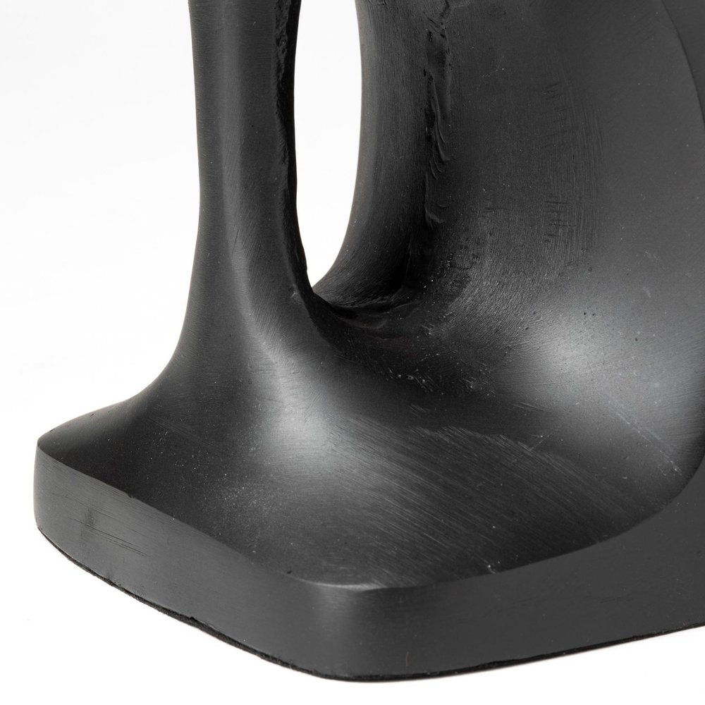 Set of Two 6" Black Metal Decorative Bookends HomeRoots