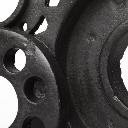 Set of Two Matte Black Industrial Cog Bookends HomeRoots