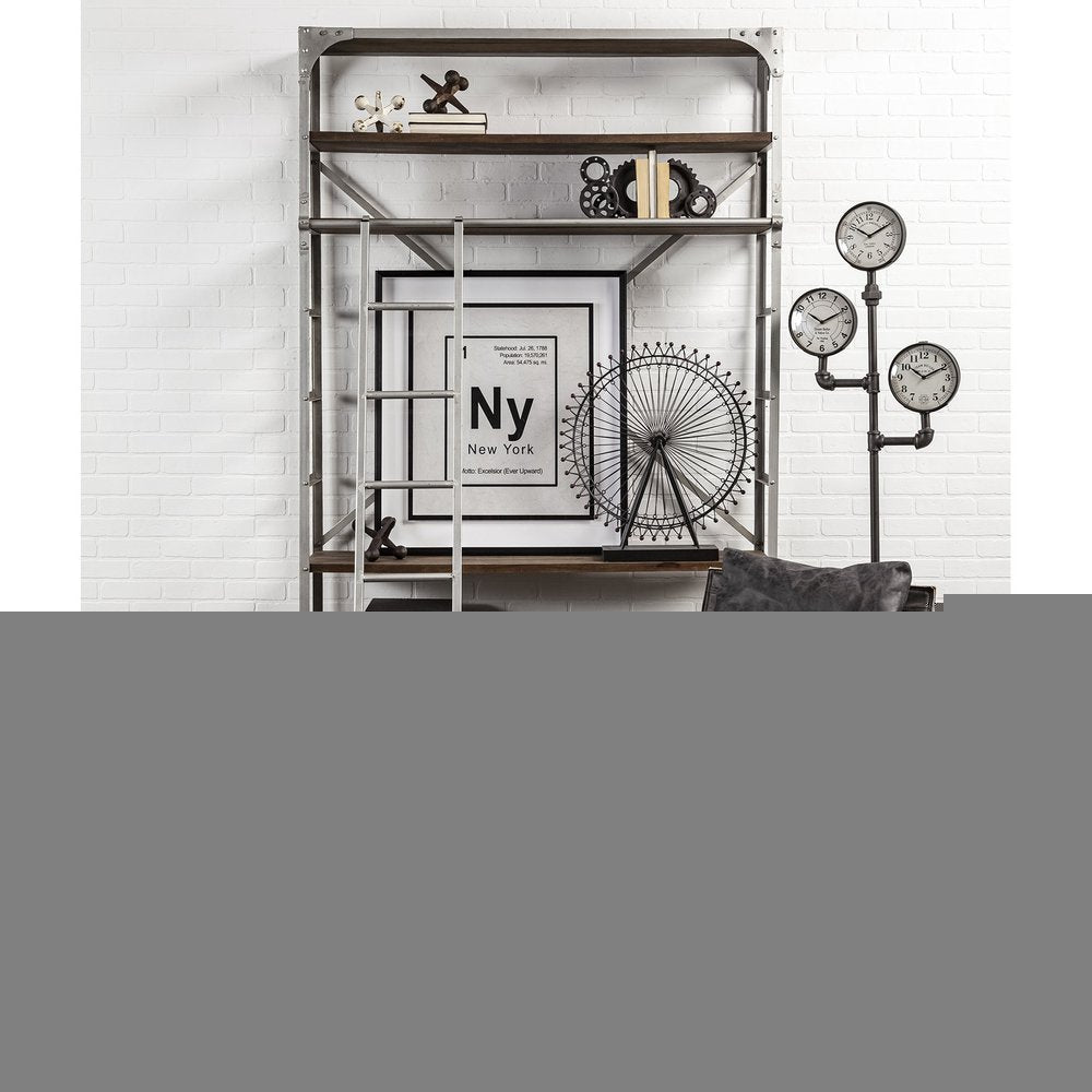 Set of Two Matte Black Industrial Cog Bookends HomeRoots
