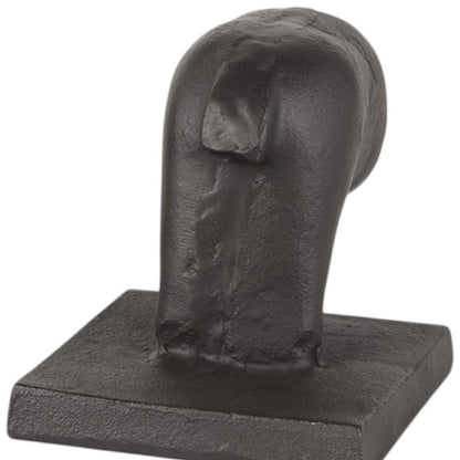 Black Cast Aluminum Horse Shaped Bookends