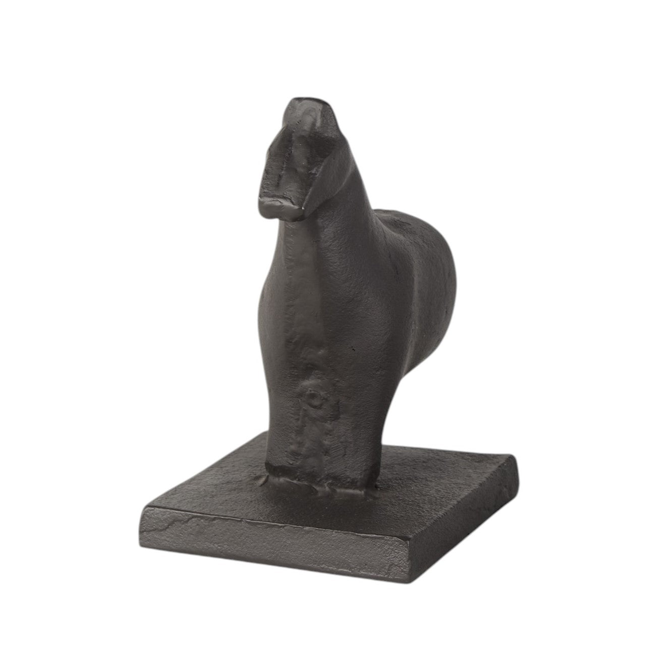 Black Cast Aluminum Horse Shaped Bookends