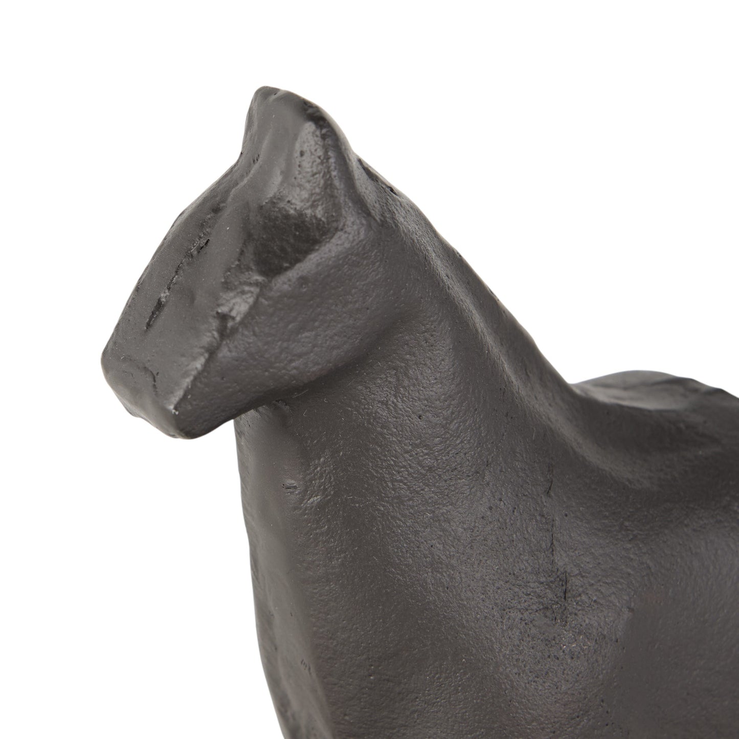 Black Cast Aluminum Horse Shaped Bookends