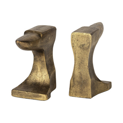 Distressed Brushed Gold Anvil Bookends