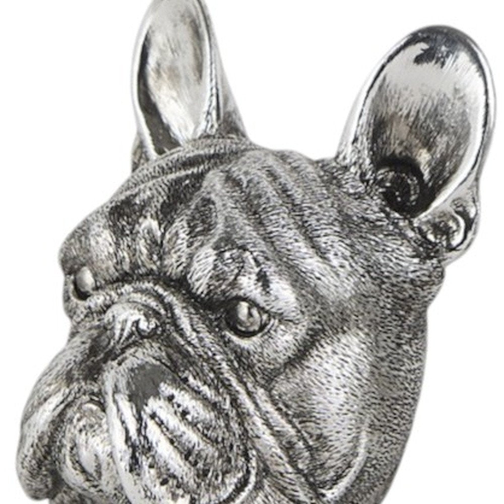 Set of Two 6" Silver Metal Dog Decorative Bookends HomeRoots