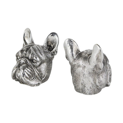 Set of Two 6" Silver Metal Dog Decorative Bookends HomeRoots