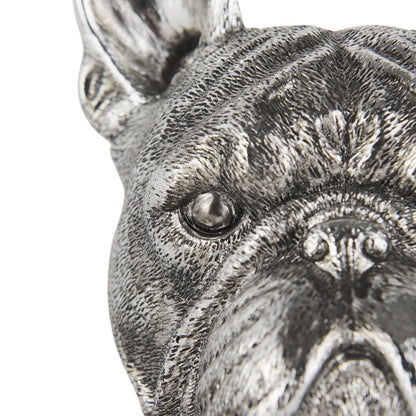 Set of Two 6" Silver Metal Dog Decorative Bookends HomeRoots