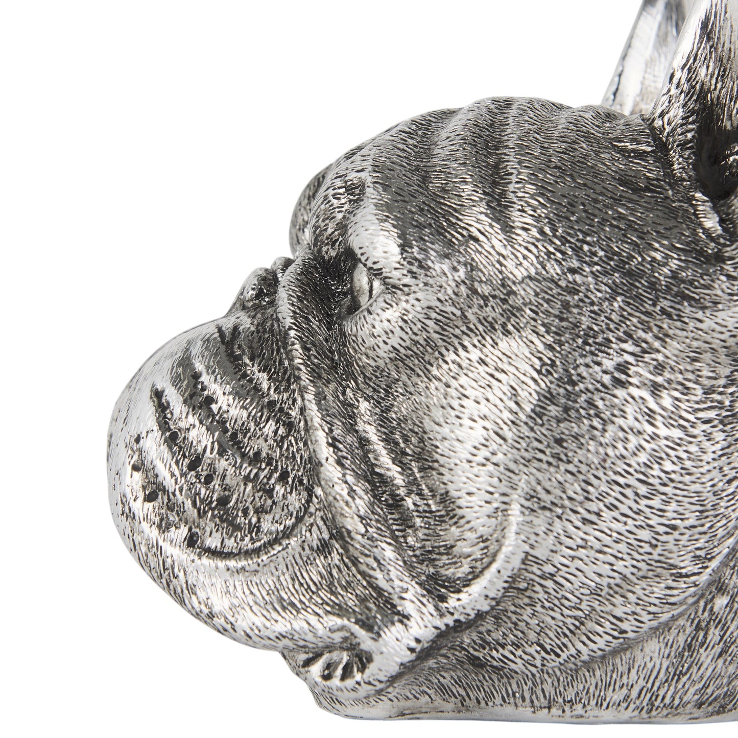 Set of Two 6" Silver Metal Dog Decorative Bookends