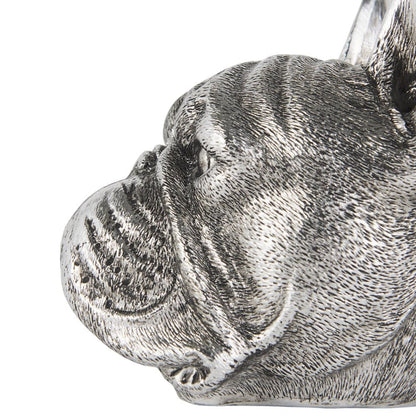 Set of Two 6" Silver Metal Dog Decorative Bookends HomeRoots