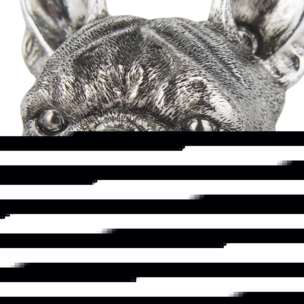 Set of Two 6" Silver Metal Dog Decorative Bookends HomeRoots