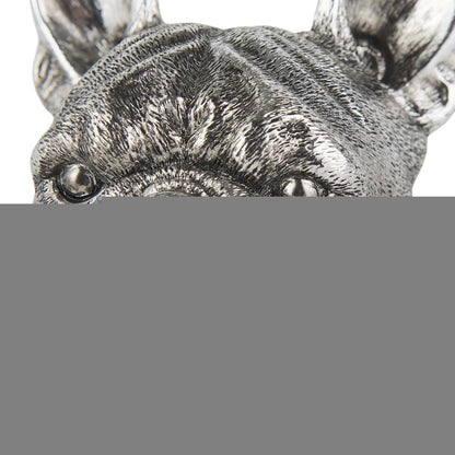 Set of Two 6" Silver Metal Dog Decorative Bookends HomeRoots