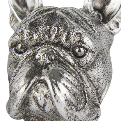 Set of Two 6" Silver Metal Dog Decorative Bookends HomeRoots