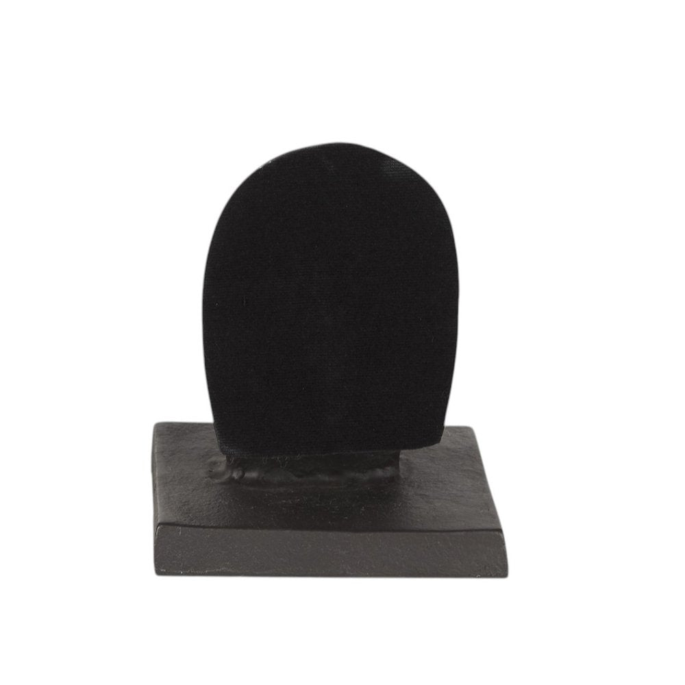 Set of Two 6" Black Metal Bull Decorative Bookends HomeRoots