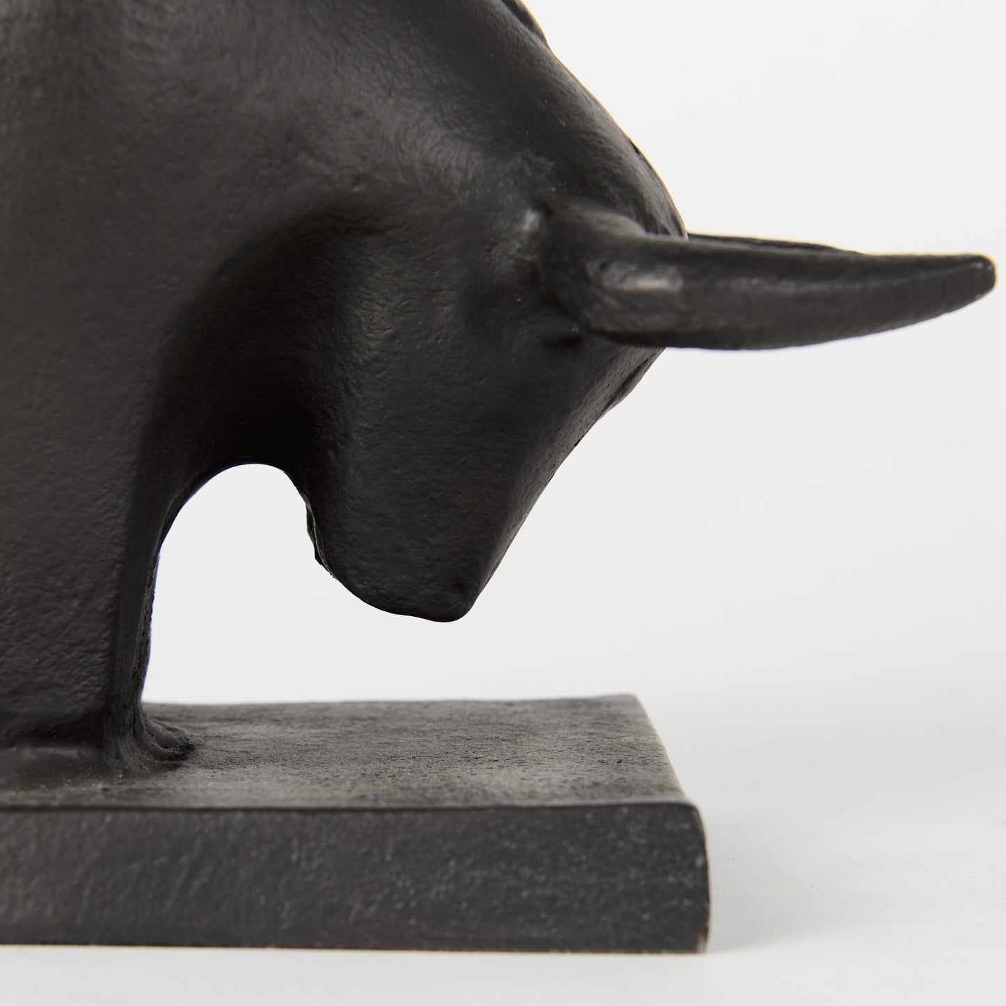 Set of Two 6" Black Metal Bull Decorative Bookends