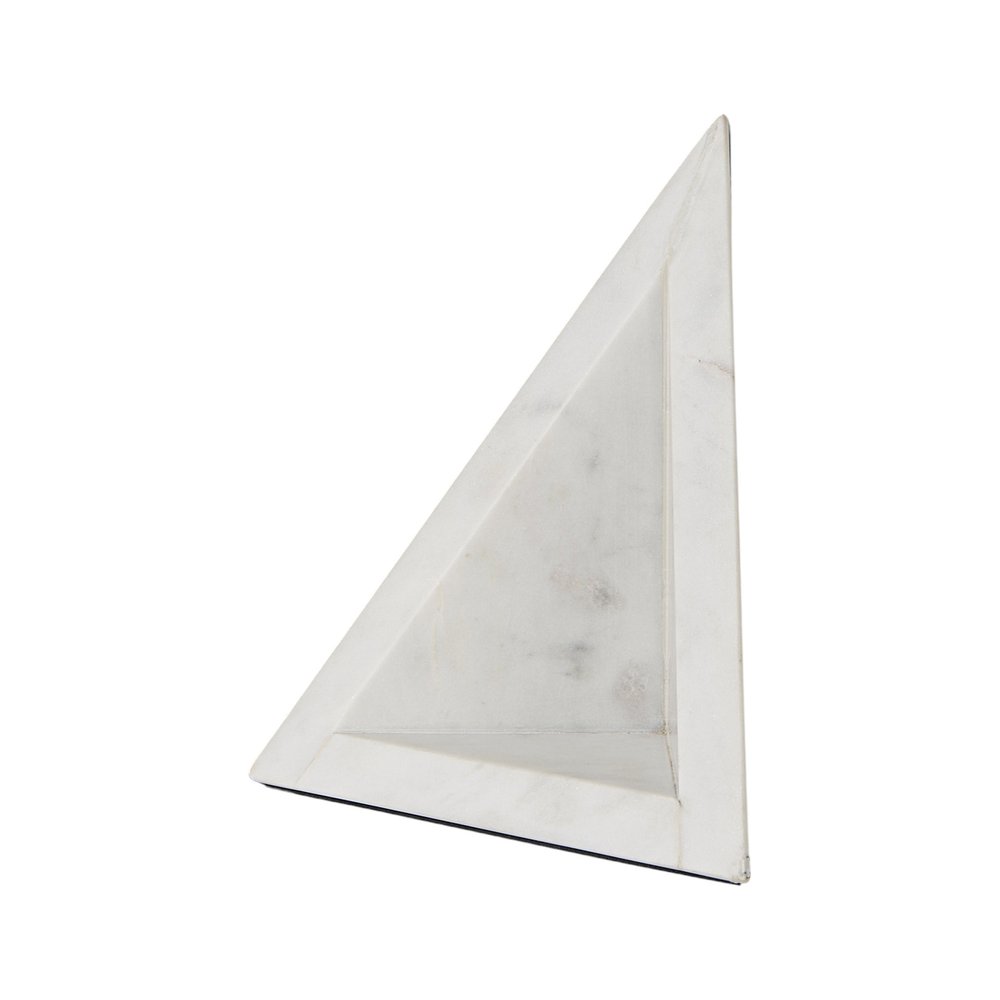 Set of Two White Marble Decorative Bookends HomeRoots