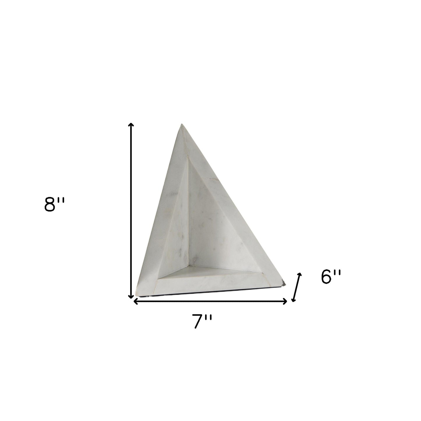 3D Modern Triangle Marble Bookends