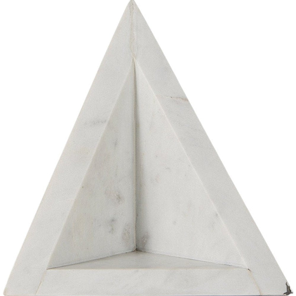 Set of Two White Marble Decorative Bookends HomeRoots