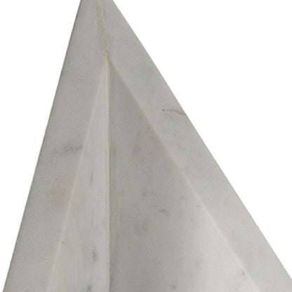 Set of Two White Marble Decorative Bookends HomeRoots