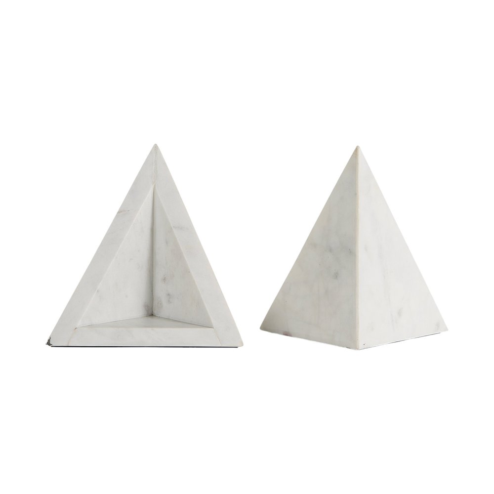 Set of Two White Marble Decorative Bookends — view 8