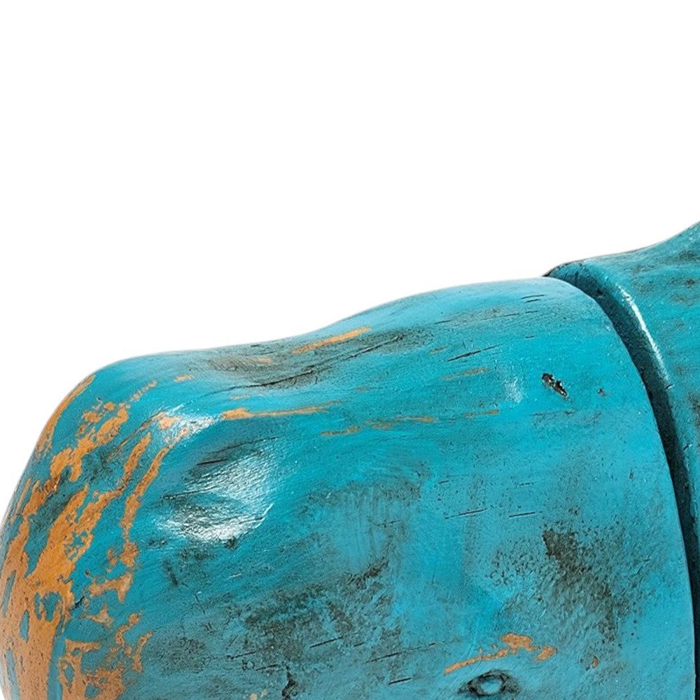 Set of Two Aqua Resin Whale Decorative Bookends HomeRoots