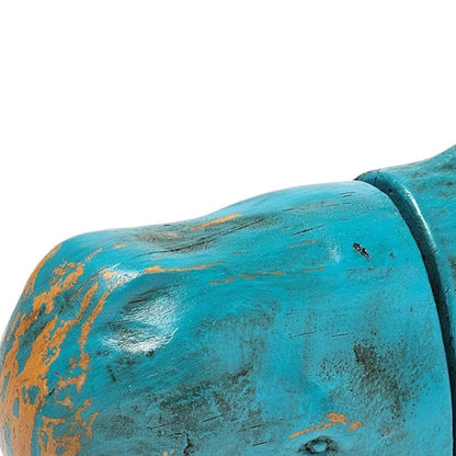Set of Two Aqua Resin Whale Decorative Bookends HomeRoots