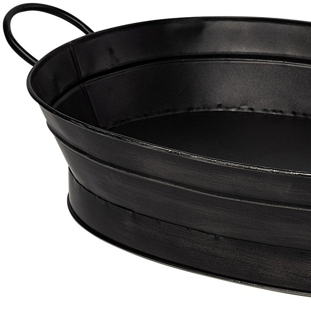 14" Black Metal Basket HomeRoots