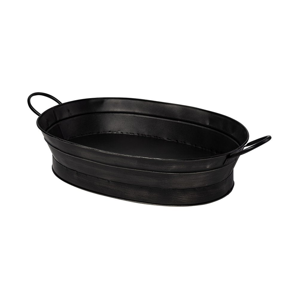 14" Black Metal Basket HomeRoots