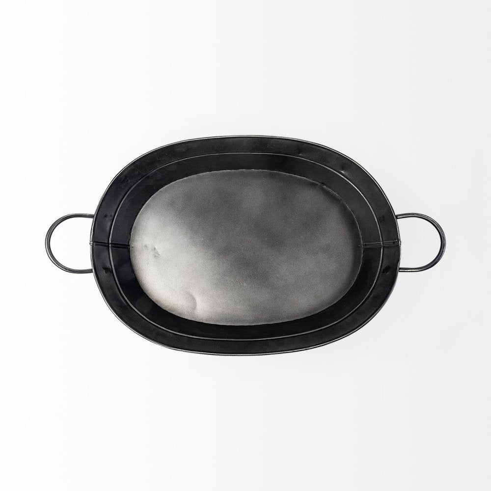 14" Black Metal Basket HomeRoots