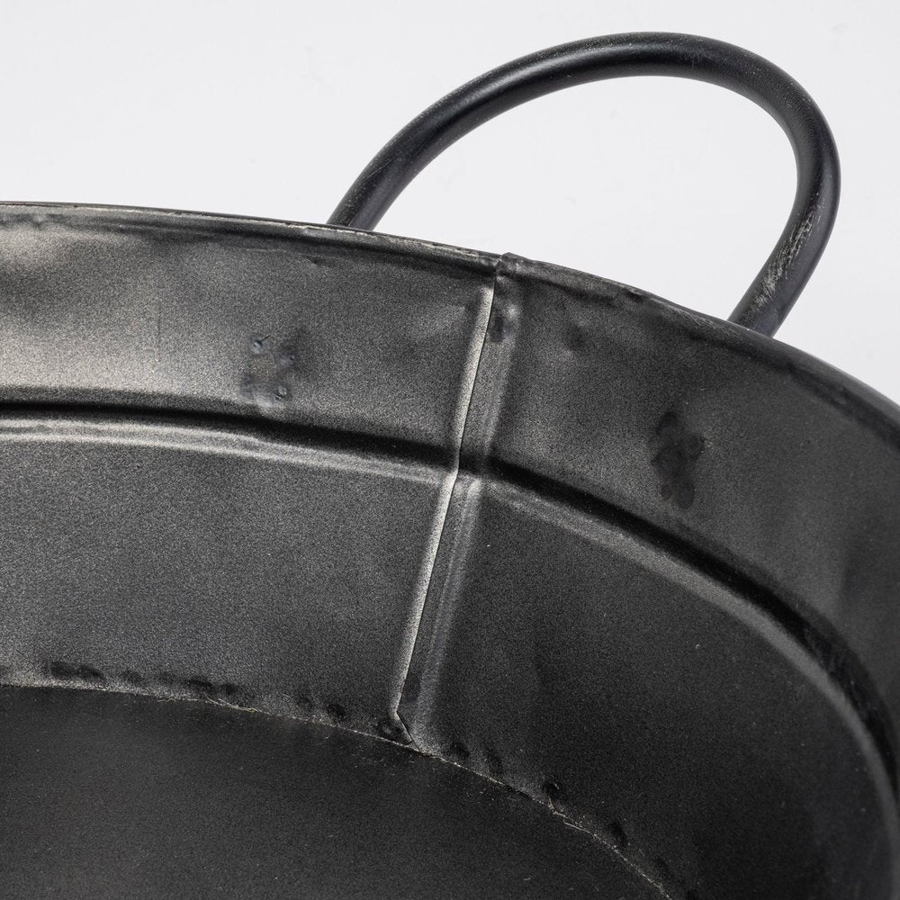 14" Black Metal Basket HomeRoots