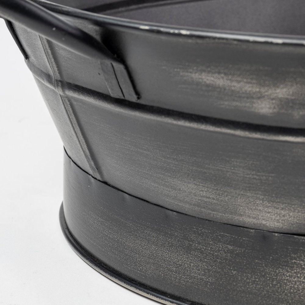 14" Black Metal Basket HomeRoots