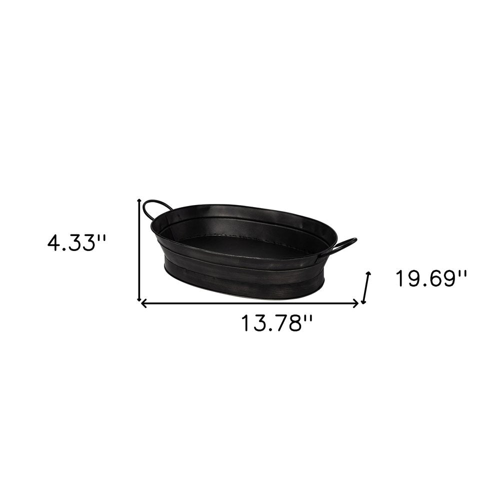 14" Black Metal Basket HomeRoots