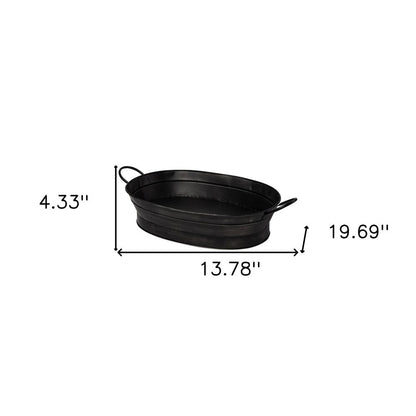 14" Black Metal Basket HomeRoots