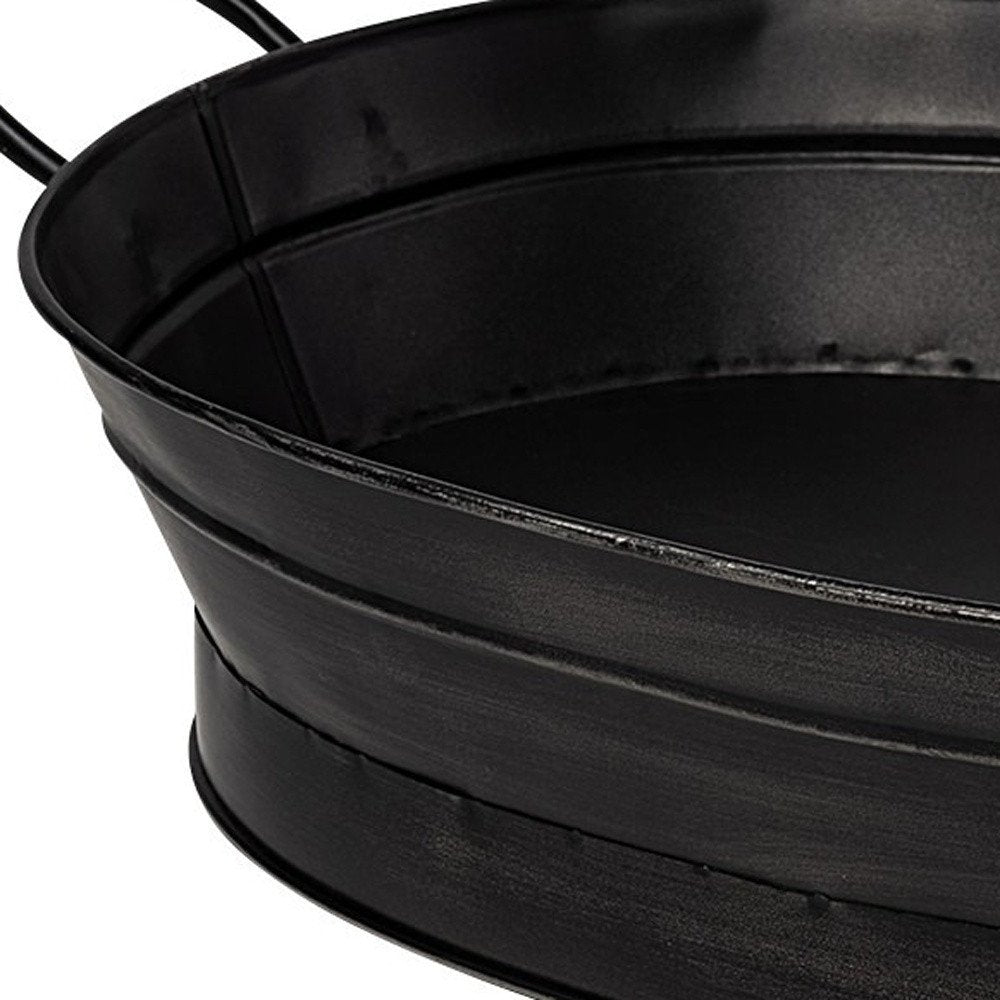 14" Black Metal Basket HomeRoots