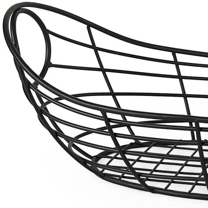 22" Black Metal Basket HomeRoots
