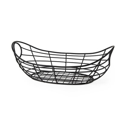 22" Black Metal Basket HomeRoots