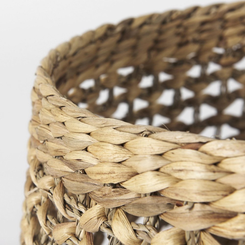 Set of Three Brown Wicker Basket HomeRoots