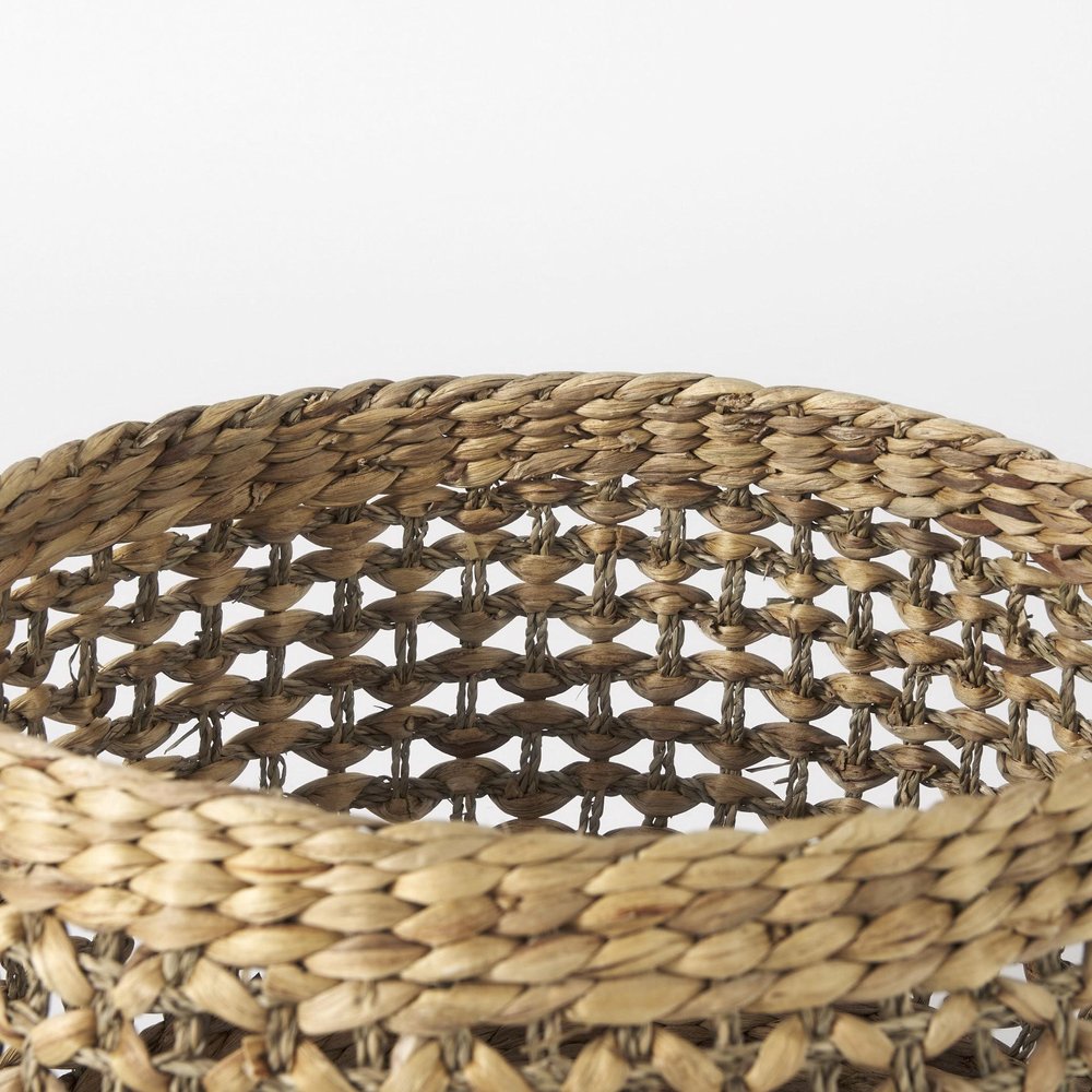 Set of Three Brown Wicker Basket HomeRoots