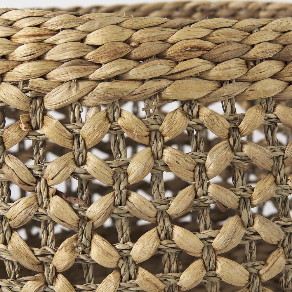 Set of Three Brown Wicker Basket HomeRoots