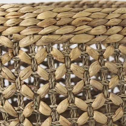 Set of Three Brown Wicker Basket HomeRoots