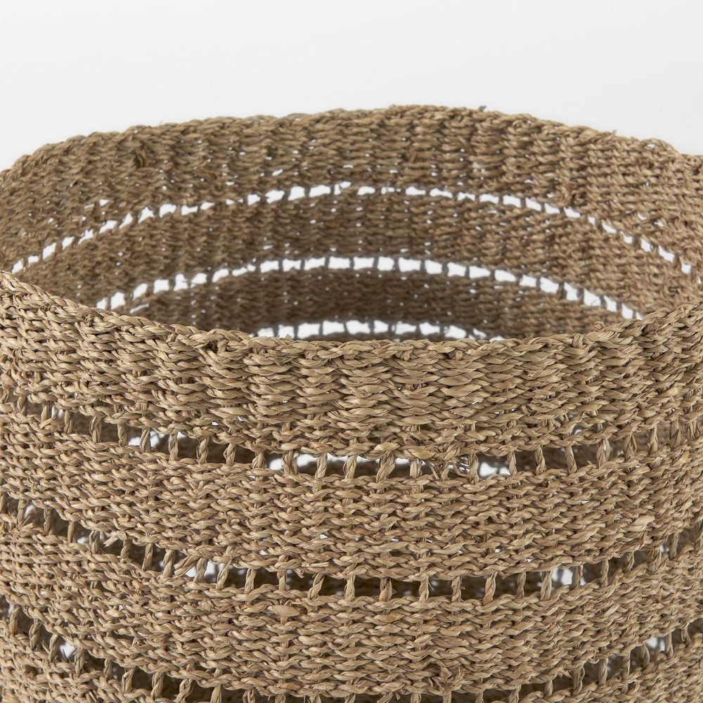 Set of Two Brown Wicker Baskets HomeRoots