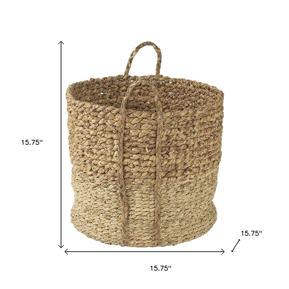 Set of Three Brown Wicker Basket — view 11