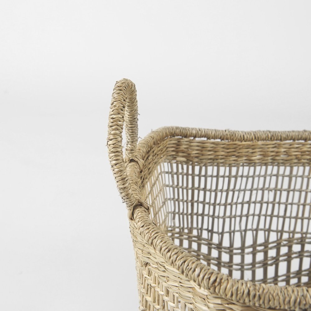 Set of Two Brown Wicker Basket HomeRoots