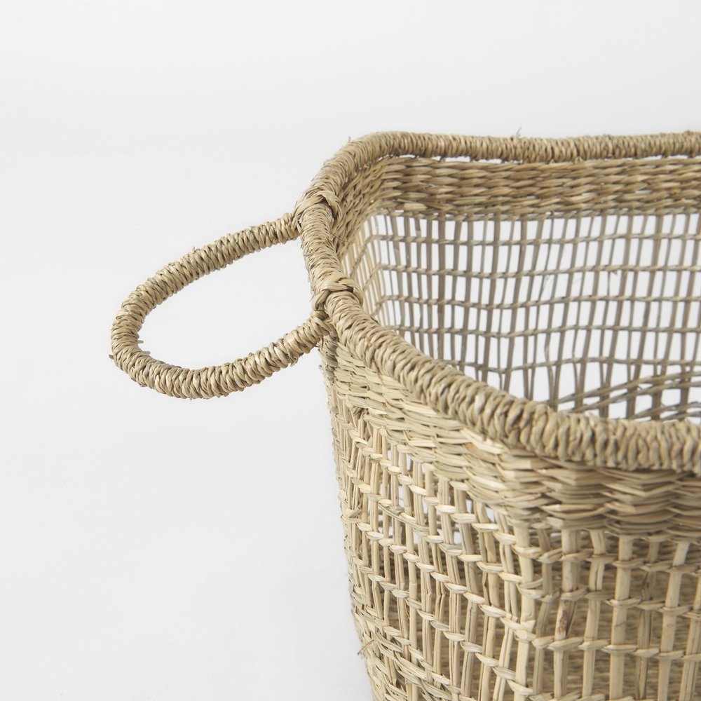 Set of Two Brown Wicker Basket HomeRoots
